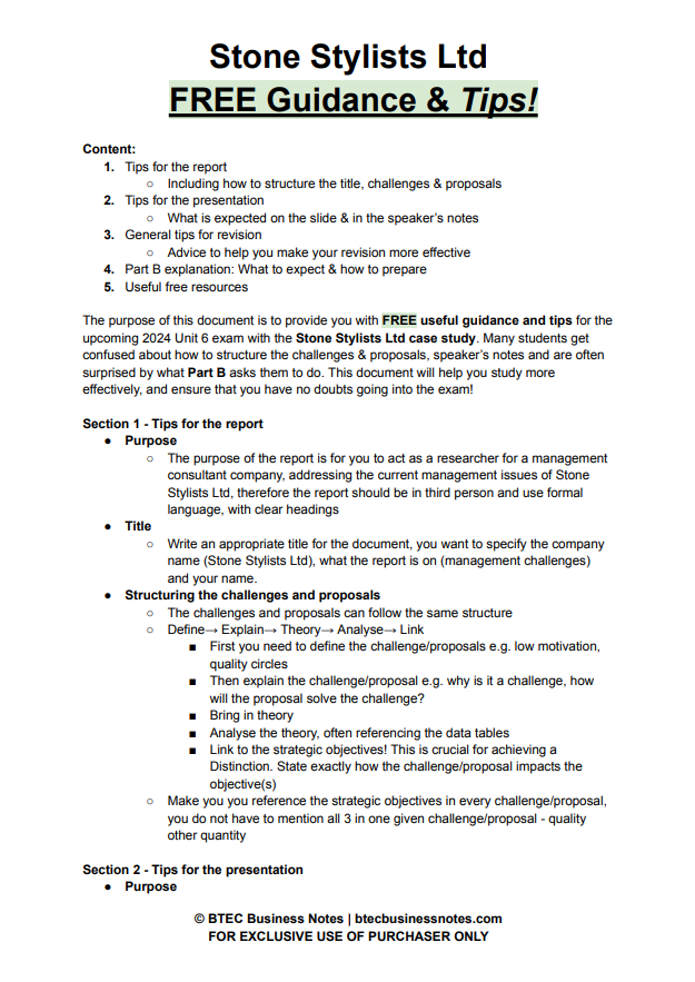 FREE Guidance and Tips for Stone Stylists Ltd Exam
