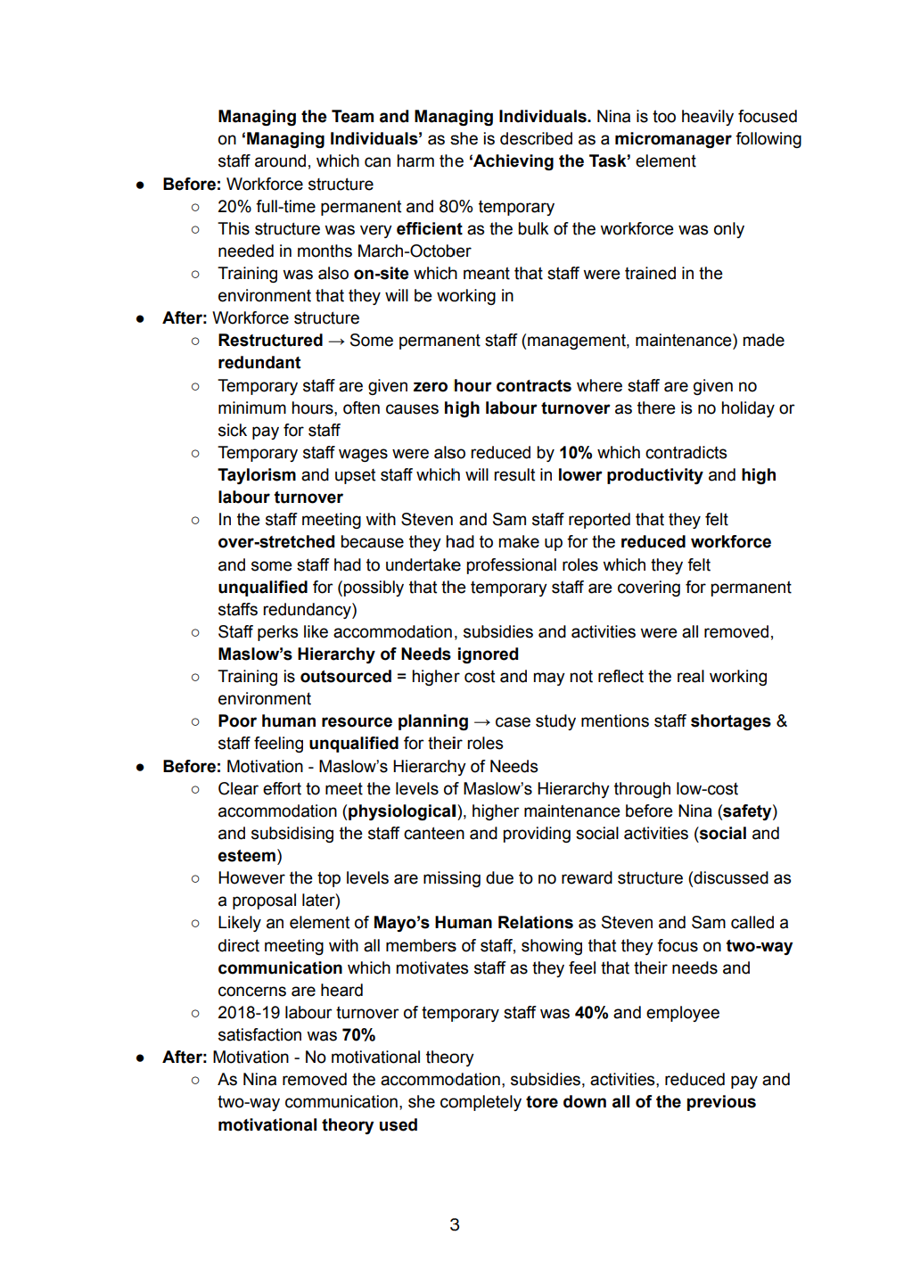 Saxon Fields Theme Park Ltd Complete Notes for Unit 6 Principles of Management 2024 Exam