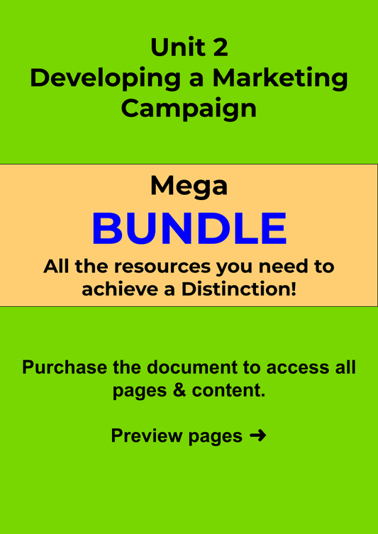 Unit 2 Developing a Marketing Campaign MEGA BUNDLE