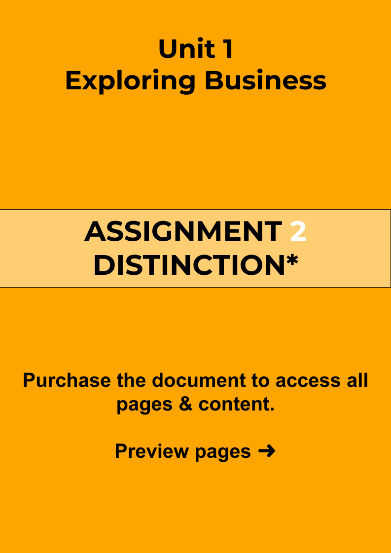 btec business level 3 unit 22 assignment 2