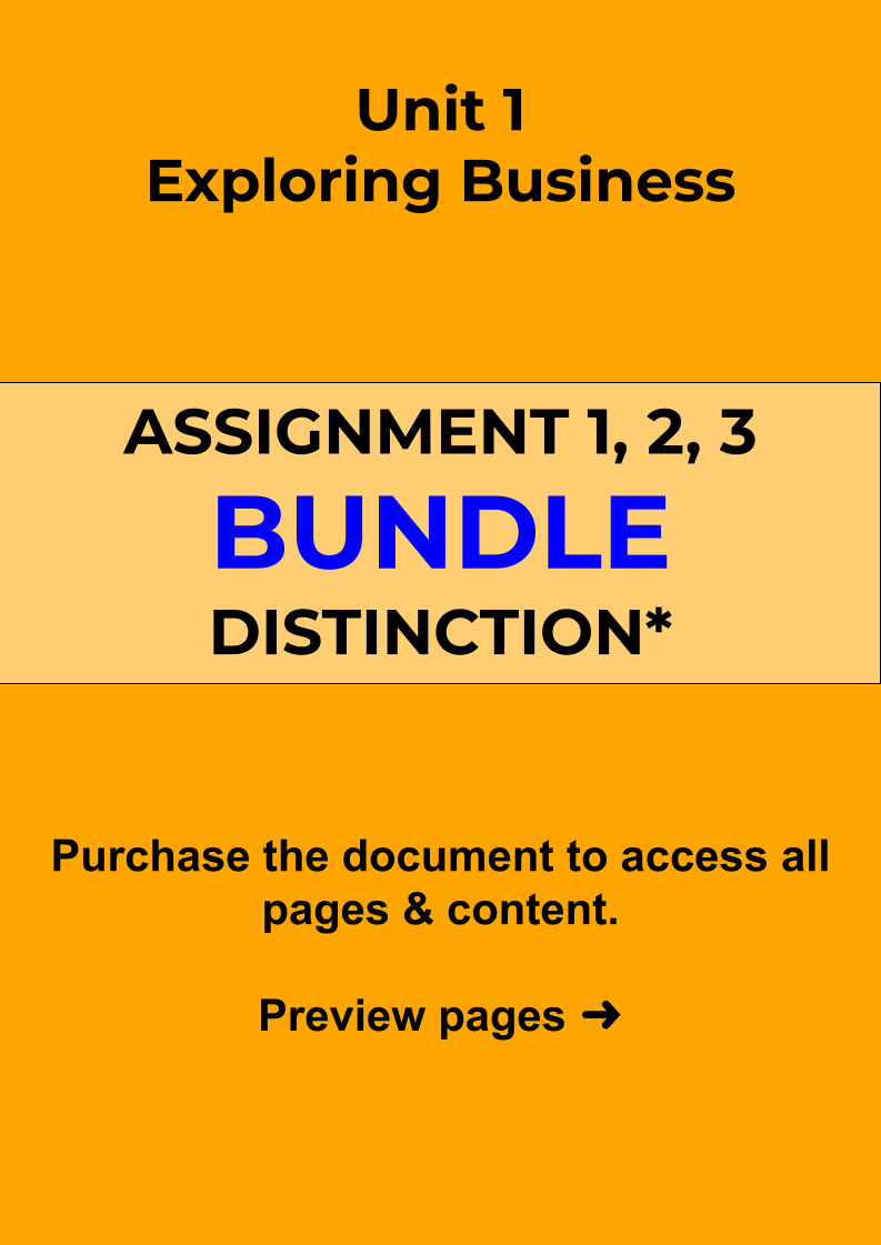 btec business unit 1 assignment 1 d1