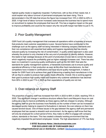 GSR Food Ltd Distinction Grade Report and Presentation Example
